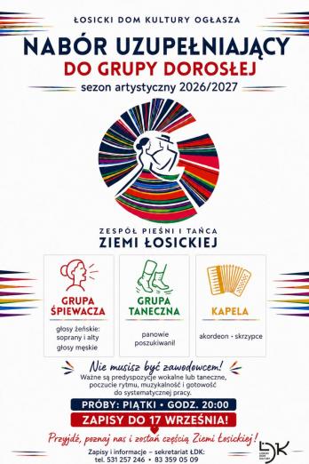 Łosicki Dom Kultury zaprasza na zajęcia